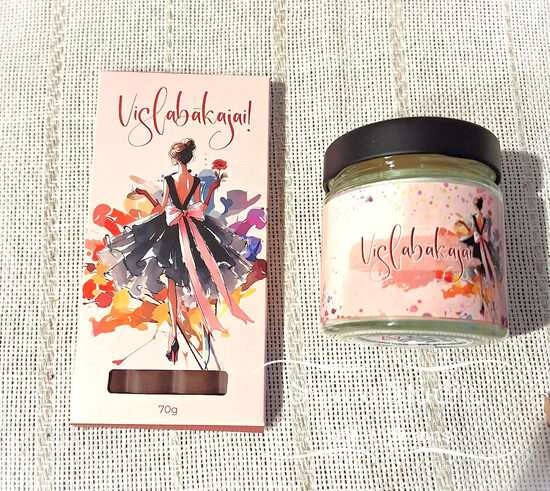 Komplekts svece un šokolāde Vislabākajai